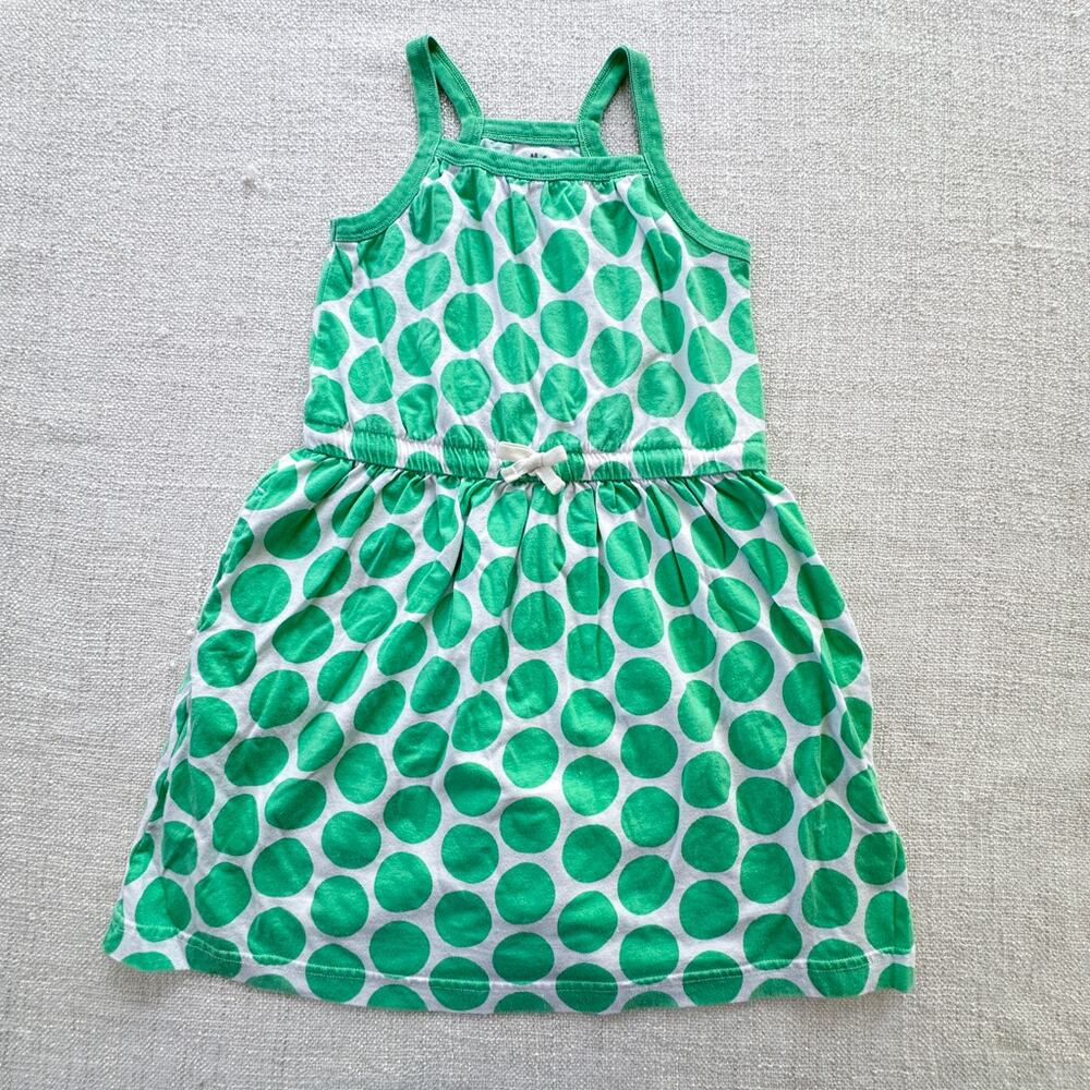Primary Green Polka Dot Tank Dress VGUC 8/9